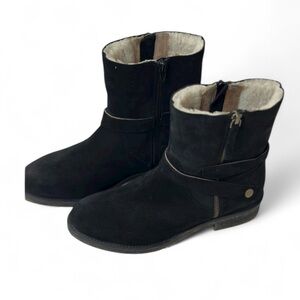 Anthropologie Liendo Suede Ankle Boots with Cozy faur. black size 7